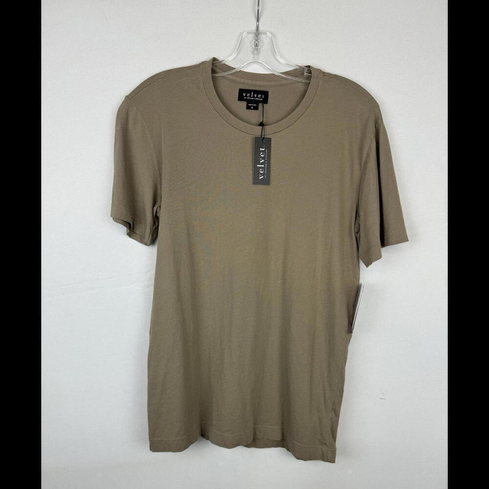 Velvet By Graham & Spencer Howard Men's Cotton T-Shirt Brown Size S